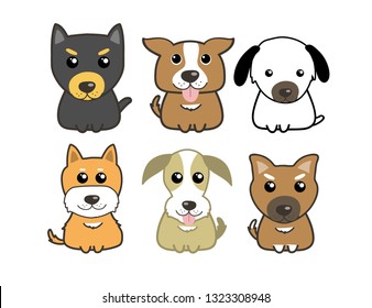 cute dogs set