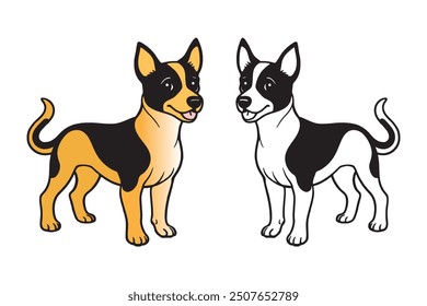 Cute dogs set. vector illustration.