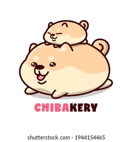 CUTE DOGS SHAPE OF BREAD CARTOON ILLUSTRATION