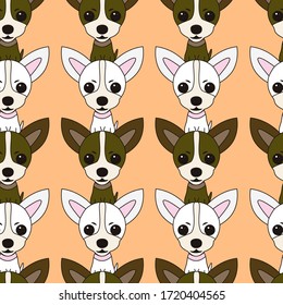 Cute Dogs Vector Background Pattern Seamless