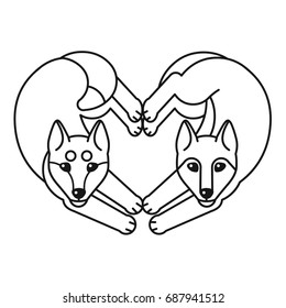 Cute dogs. Vector hand drawn illustration for pet shop or veterinary clinic  