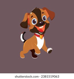 cute dogs  vector image for graphic design