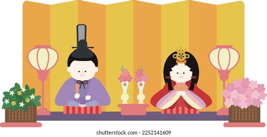 Cute Doll Festival　Hina Dolls　Decoration