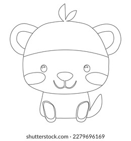 A cute doll coloring page for kids