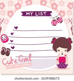 cute doll nice and happy small memo