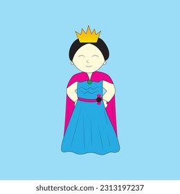 Ilustración plana vectorial de muñeca corta