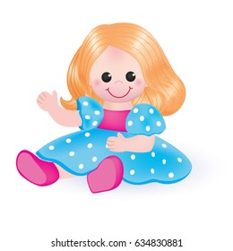 Cute doll. Vector illustration