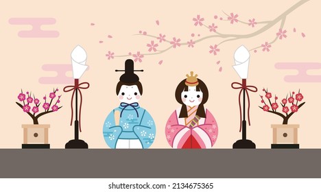 Cute dolls for the Girl's festival