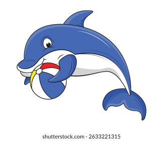 Cute Dolphin Animal cartoon Illustration