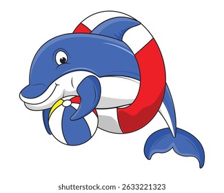 Cute Dolphin Animal cartoon Illustration
