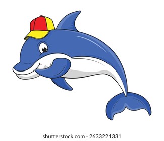 Cute Dolphin Animal cartoon Illustration