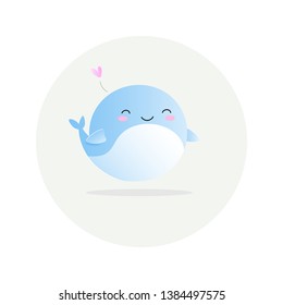 Cute dolphin caroon paper cut style vector illustration.