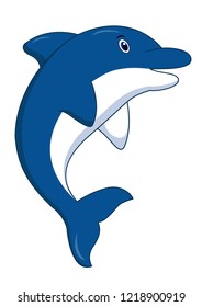 cute dolphin cartoon jumping