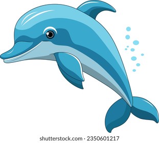 Caricatura De Delfines Cuadros Sobre El Fondo Blanco