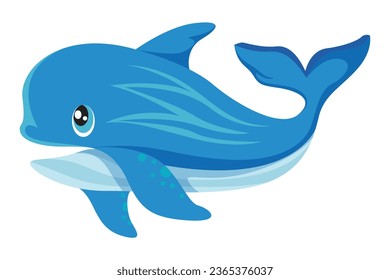 Cute Dolphin Character Design Illustration 