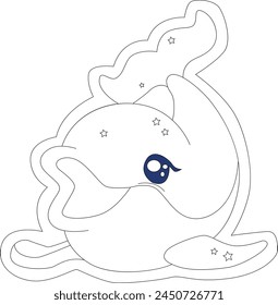 cute dolphin coloring page for kids