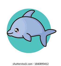 Dedo delfín un vector de ilustración