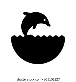 cute dolphin isolated icon