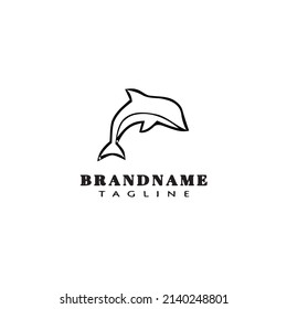 cute dolphin logo icon modern vector illustration