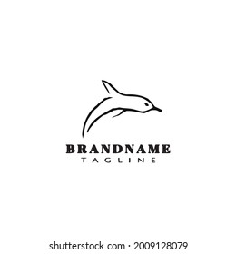 cute dolphin logo icon vector modern vector illustration