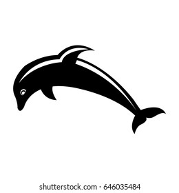 cute dolphin silhouette icon