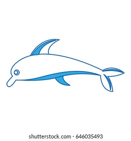 cute dolphin silhouette icon