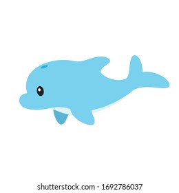 Ilustración del vector delfín blanco