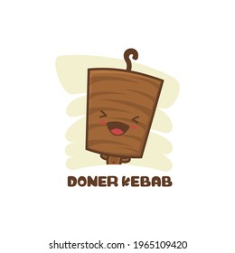 cute doner kebab mascot. suitable for use as a logo, packaging, menu, sticker etc.