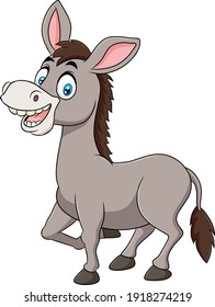 Cute Donkey animal cartoon illustration