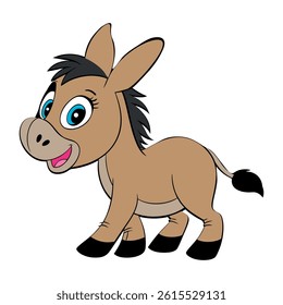 A cute donkey art vector 