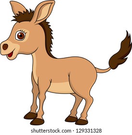 Cute donkey cartoon
