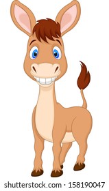 Cute donkey cartoon