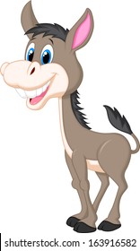 Cute donkey cartoon