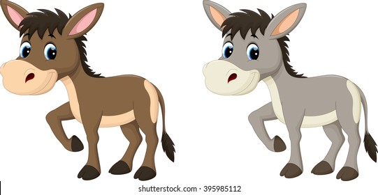 Cute Donkey Cartoon