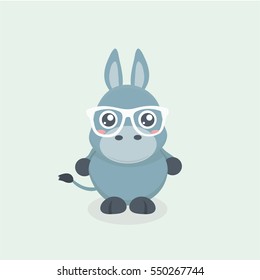Cute donkey cartoon.