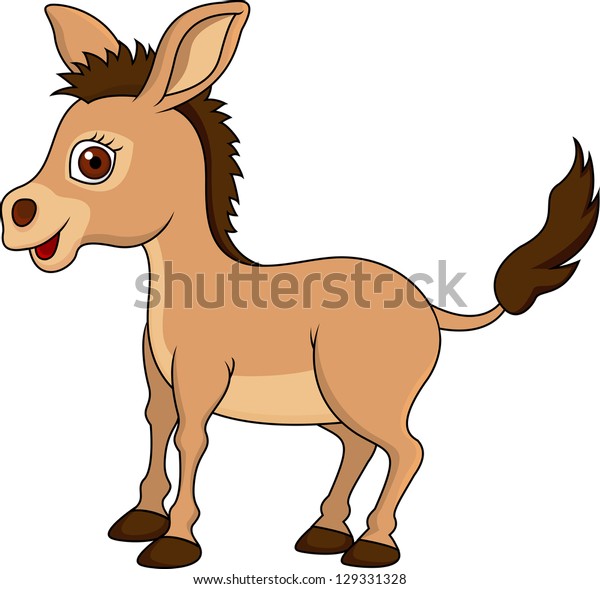 Cute donkey cartoon