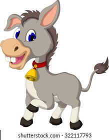 Cute Donkey Cartoon Posing