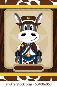 Cute Donkey Cowboy