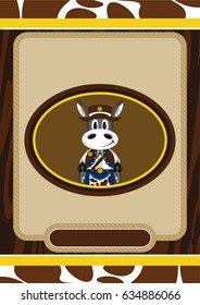 Cute Donkey Cowboy