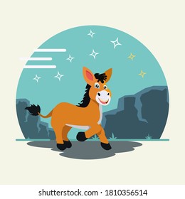 Cute donkey design vector illustration