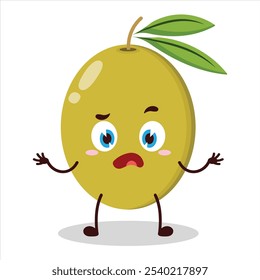 cute don't know expression of olive character