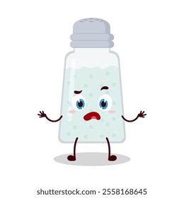 cute don't know expression of salt cartoon character

