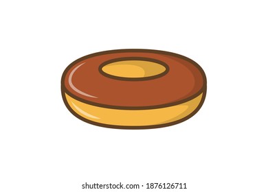 Cute Donut Food Icon Design