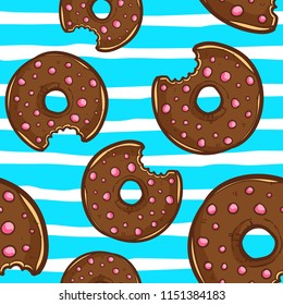 cute donut seamless pattern
