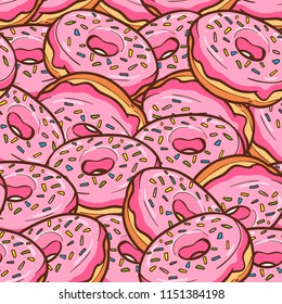 cute donut seamless pattern