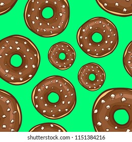 cute donut seamless pattern