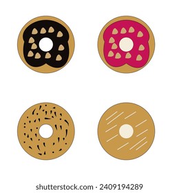 cute donut vector | design elements 