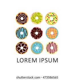 cute donut vector illustration