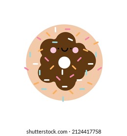 cute donuth kawaii comic character