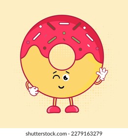 Cute Donuts Character, Cute Donuts Character verfügt über einen charmanten und liebenswerten Donuts Charakter, der bestimmt ein Lächeln in Ihr Gesicht bringt. Dieser süße kleine Genuss ist perfekt für alle Ihre Design-Anforderungen.